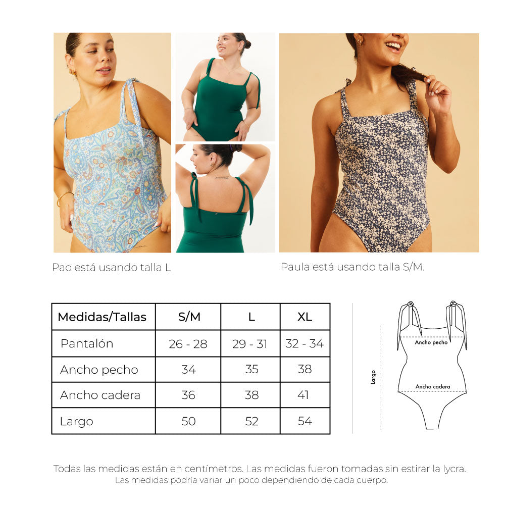 Bañador Colán Celeste print reversible a celeste satinado