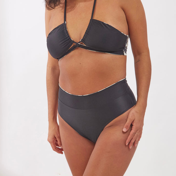 Top Nasau animal print reversible a negro