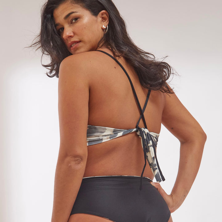 Top Nasau animal print reversible a negro